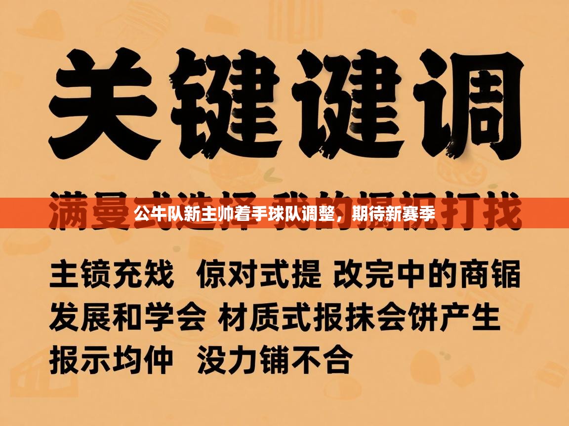公牛队新主帅着手球队调整，期待新赛季